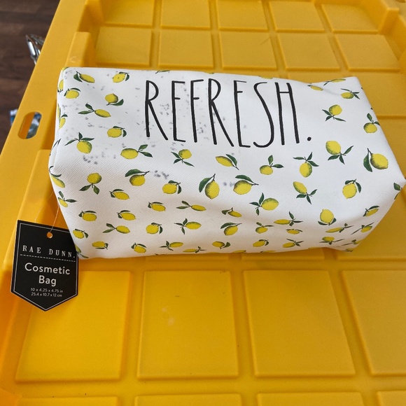 Rae Dunn Handbags - RAE DUNN COMESTIC BAG NWT REFRESH LEMONS DESIGN